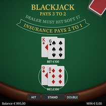 CashWin - Blackjack - Online Casino Tischspiel